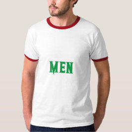Camiseta de hombre de color verde Kelly con texto