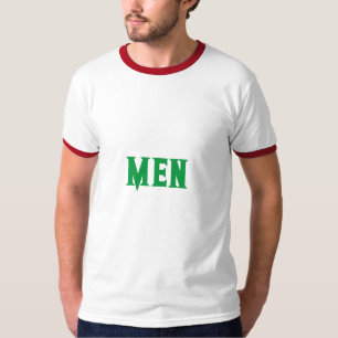 Camiseta de hombre de color verde Kelly con texto