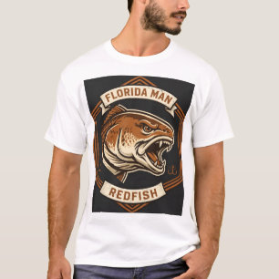 Camiseta de hombre de Florida Redfish Copper Badge