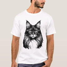 Camiseta de hombre de gato Maine Coon