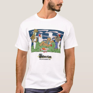 Camiseta de hombre de hombres lobo comiendo pizza