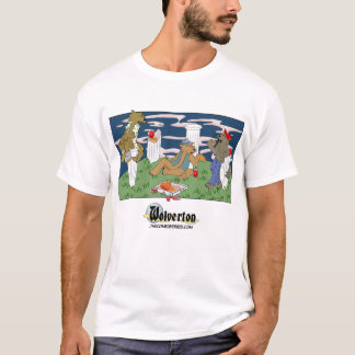 Camiseta de hombre de hombres lobo comiendo pizza