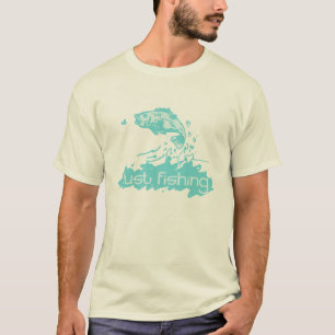 Camiseta de hombre de Just Fishing aqua de dos ton