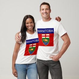 Camiseta de hombre de la bandera de Manitoba