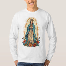 Camiseta de hombre de manga larga de la Virgen de 