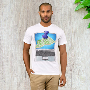 Camiseta de hombre de mapa de calle en línea