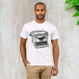 Camiseta de hombre de máquina de escribir antigua