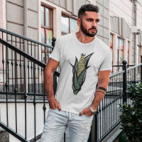 Camiseta de hombre de mazorca de maíz