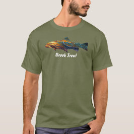 Camiseta de hombre de pesca con mosca de trucha de