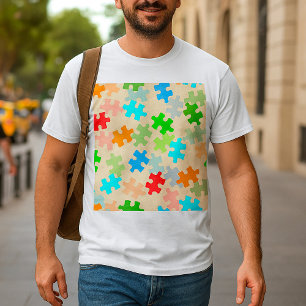 Camiseta de hombre de piezas de rompecabezas