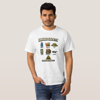 Camiseta de hombre de seguridad en senderismo