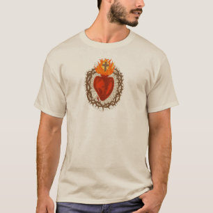 Camiseta de hombre del Sagrado Corazón de Jesús