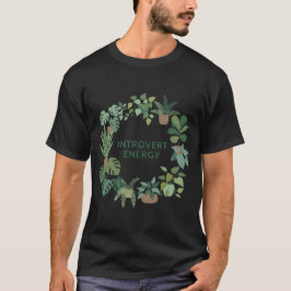 Camiseta de hombre estética botánica energía intro