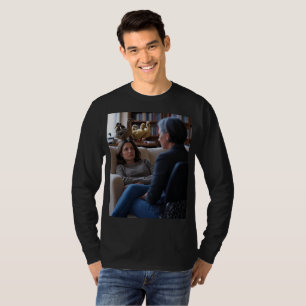 Camiseta de hombre manga larga negra Fascination W