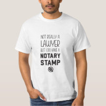 Camiseta de hombre Notario Público No es abogado