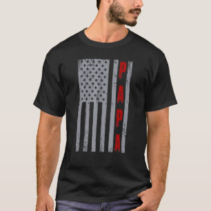 Camiseta de hombre orgulloso papá bandera american
