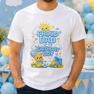 Camiseta de hombre orgulloso papá del cumpleañero 