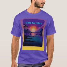 Camiseta de hombre para puesta de sol de palmeras