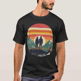 Camiseta de hombre para senderismo Retro Mountain