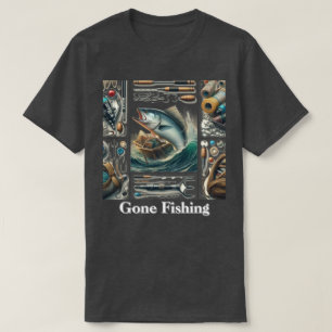Camiseta de hombre pescador Gone Fishing