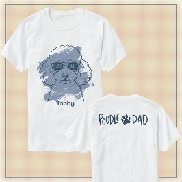 Camiseta de hombre Poodle Dad con nombre personali