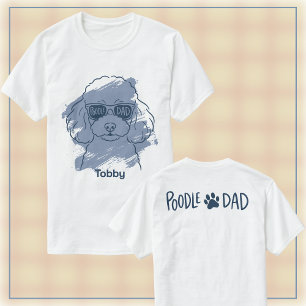 Camiseta de hombre Poodle Dad con nombre personali
