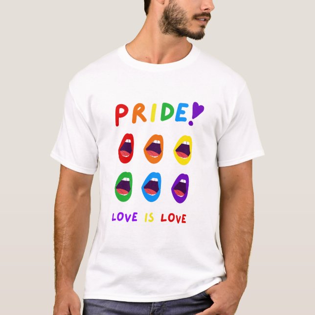 Camiseta de hombre Pride Love is Love (Anverso)