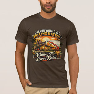 Camiseta de hombre retro "Esperando tasas más baja