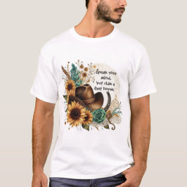 Camiseta de hombre Rustic Sunflowers Speak your Mi