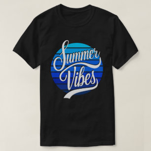Camiseta de hombre Summer Vibes Blue Retro Sunset