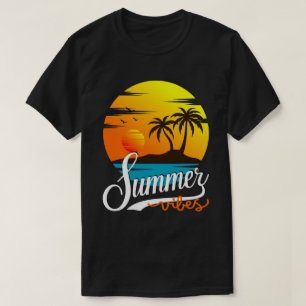 Camiseta de hombre Summer Vibes Retro Sunset And P