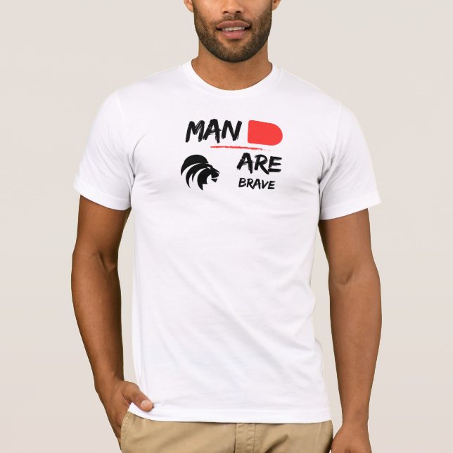 Camiseta de hombre valiente (Anverso)