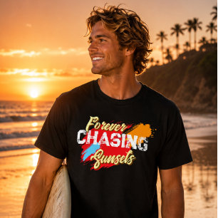 Camiseta de hombre verano persiguiendo atardeceres