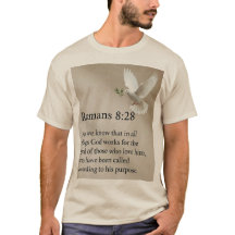 Camiseta de hombre versículo de la Biblia Romanos 