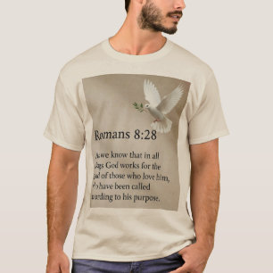 Camiseta de hombre versículo de la Biblia Romanos 