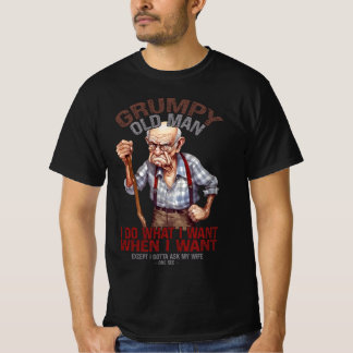 Camiseta de Hombre Viejo Gruñón