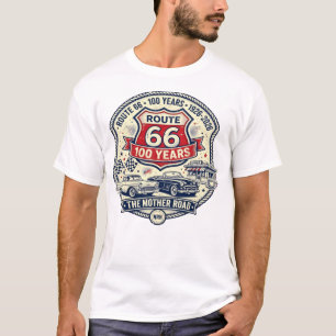 Camiseta de hombre vintage de la Ruta 66 100 Años 