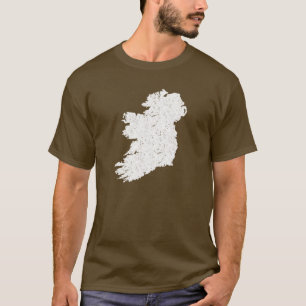 Camiseta de hombre Vintage Irish Map