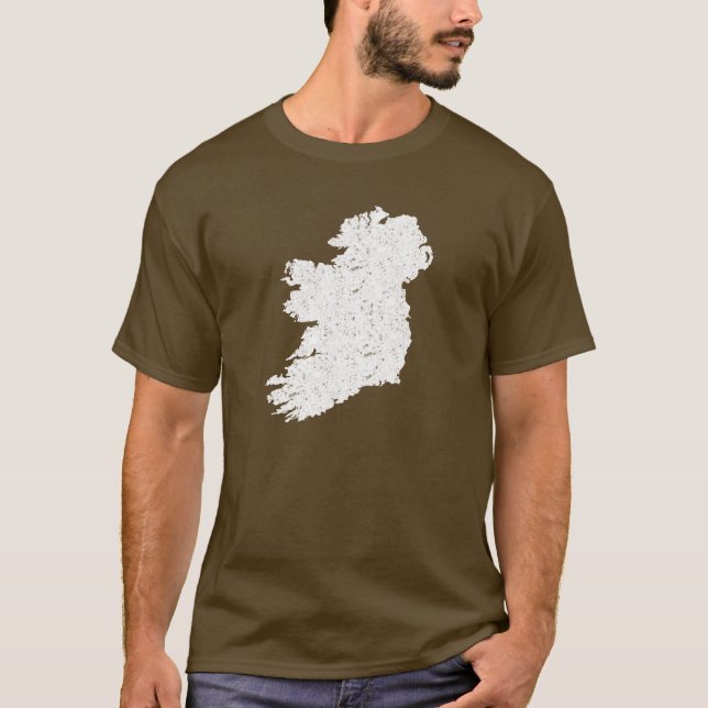 Camiseta de hombre Vintage Irish Map (Anverso)
