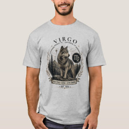 Camiseta de hombre Virgo Lobo Zodiaco