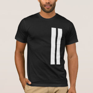 Camiseta de hombres blancos y negros