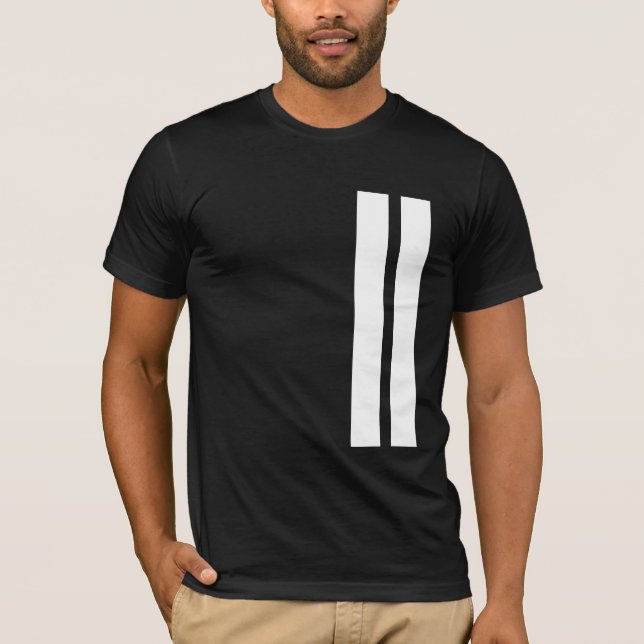 Camiseta de hombres blancos y negros (Anverso)