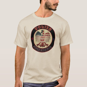 Camiseta de hombres de águila norteamericana polac