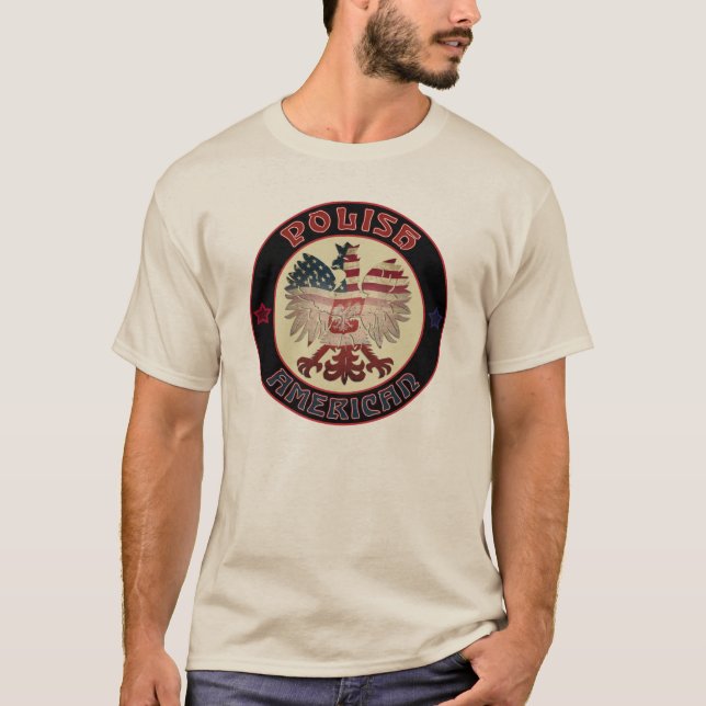 Camiseta de hombres de águila norteamericana polac (Anverso)