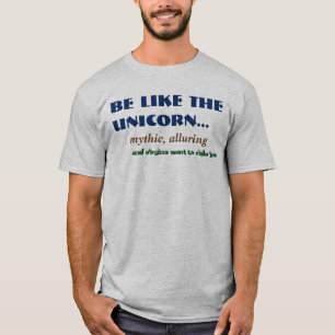 Camiseta de hombres de Chiste Virgen de Unicornio