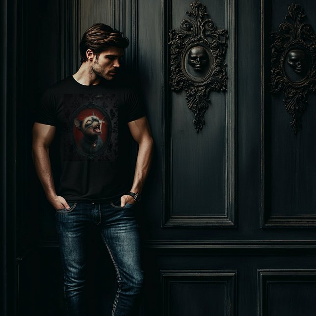 Camiseta de hombres de gato loco (Subido por el creador)