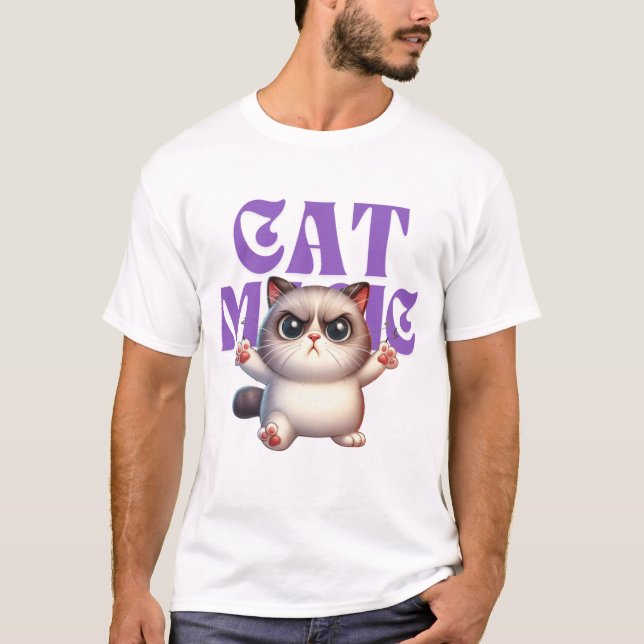 Camiseta de hombres de gato mágico (Anverso)
