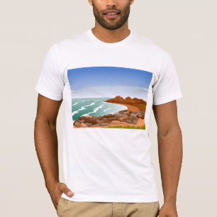 Camiseta de hombres de la costa rocosa