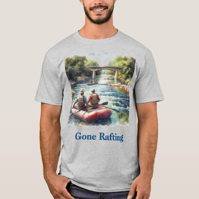Camiseta de hombres de río de agua blanca que se f (Anverso)