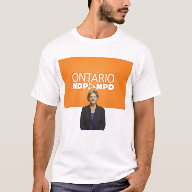 Camiseta de hombres del NDP de Ontario (Anverso)